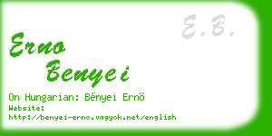 erno benyei business card