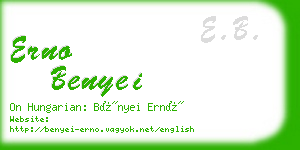 erno benyei business card